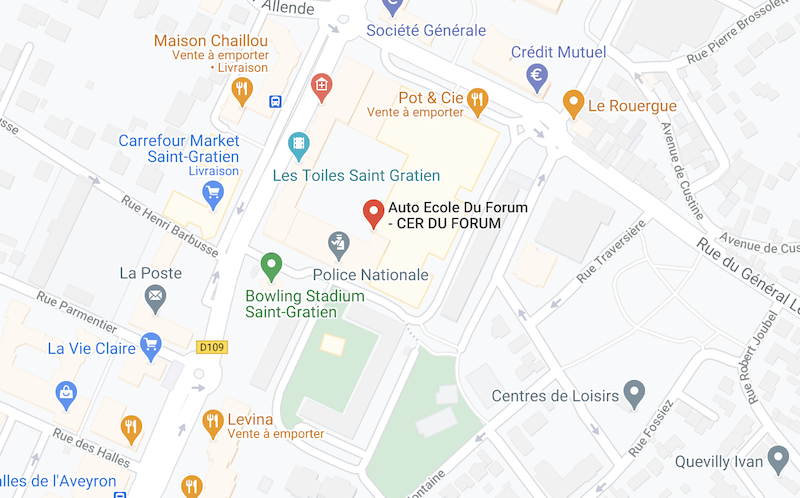 Plan d'accès CER du Forum